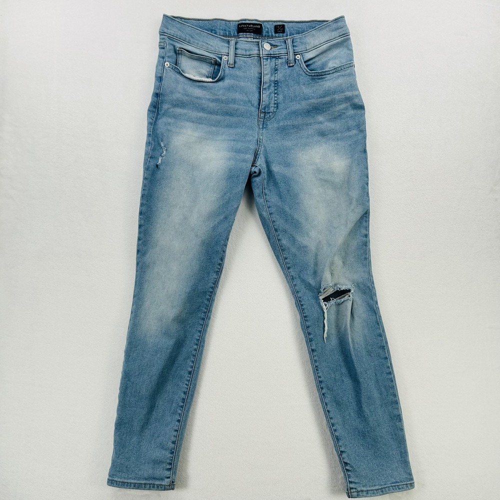 Lucky Brand Ava Skinny Ankle Jeans Womens 12/31 Blue Good Distressed 7WD11509